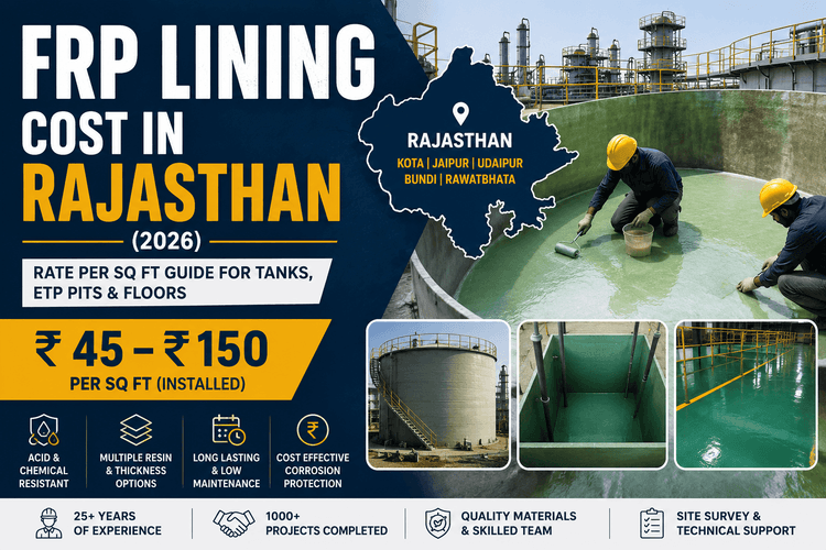 FRP Lining Cost in Rajasthan (2026): Rate Per Sq Ft for Tanks, ETP Pits & Floors